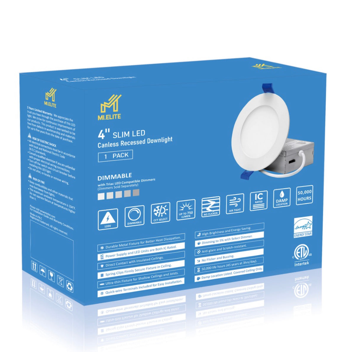 LED RECESSED LIGHT 4 INCH ROUND